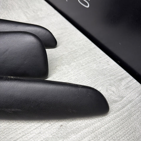 01-06 BMW E46 M3 Convertible Door Upper Arm Rest Armrest Pads Black *Notes*