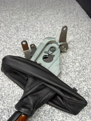 99-03 BMW E39 M5 Emergency Hand Brake Lever Boot Handle Wood Nappa OEM