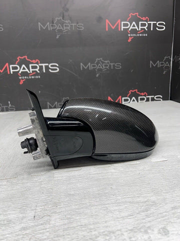 BMW 08-11 E90 M3 SEDAN FRONT SIDE EXTERIOR DOOR MIRRORS PAIR CARBON FIBER CAPS