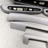 01-06 BMW E46 M3 Coupe Interior Armrests Trim Set Brushed Aluminum *Tab*
