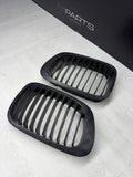 BMW 01-06 E46 M3 Front Kidney Grilles Matte Black Set