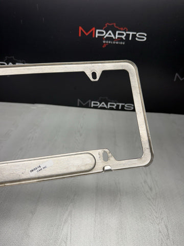 LICENSE PLATE FRAME BRACKET MOUNT HOLDER CHROME OEM BMW