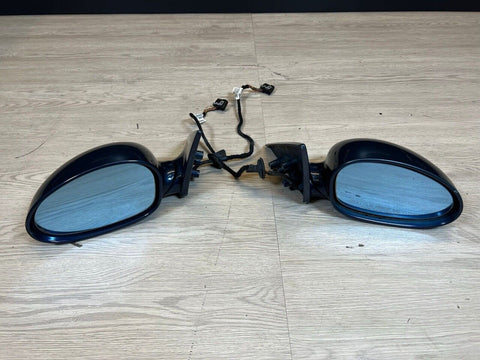 01-06 BMW E46 M3 Side View Door Mirrors Pair Mystic Blue