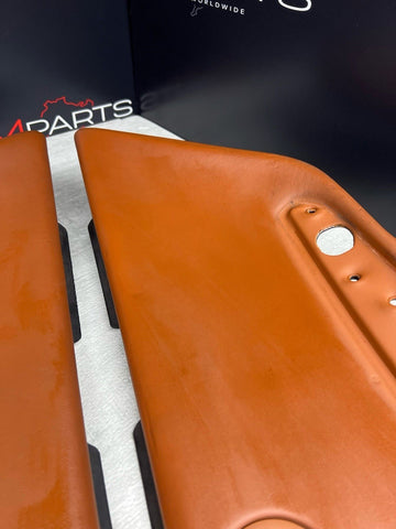 01-06 BMW E46 M3 Convertible Rear Left Right Door Cards Panels Trims Cinnamon