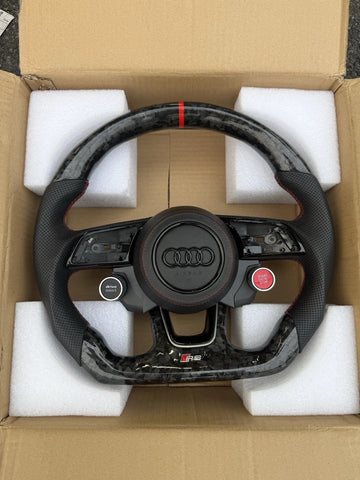 Custom Audi Rs3 S3 A3 Steering Wheel Forged Carbon Fiber