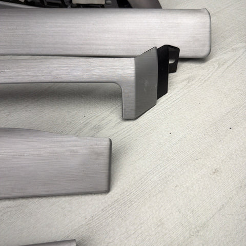 01-06 BMW E46 M3 Convertible Interior Armrests Trim Set Brushed Aluminum *Notes*