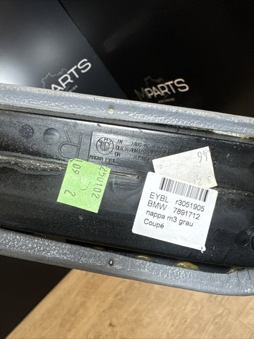 01-06 BMW OEM E46 M3 Trim Armrest Pad Right Passenger Front Grey 7891712