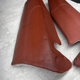 08-13 BMW E93 M3 Rear Fox Red Pair Leather Seat Side Bolsters *Creasing*