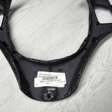 08-13 BMW E90 E92 E93 M3 Lower Steering Wheel Trim Cover Plate Black Wrapped