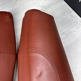 08-13 BMW E93 M3 Rear Fox Red Pair Leather Seat Side Bolsters *Creasing*