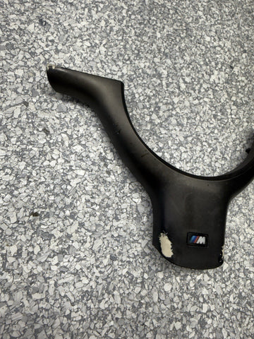 OEM 01-06 BMW E46 M3 Lower Steering Wheel Trim Cover Plate Black