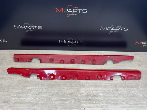 01-06 BMW E46 M3 Rocker Panel Side Skirts OEM Imola Red