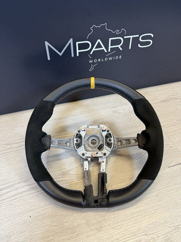 Genuine BMW F8x M2 M3 M4 Custom M Performance Steering Wheel Flat Bottom Yellow