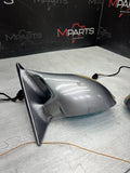 01-06 BMW E46 M3 Side View Mirrors Pair Silver Grey Ac Schnitzer *Cracked*