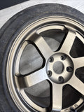 17x9 MATTE BRONZE TE37 STYLE WHEEL RIM HONDA CIVIC EG EK S2000