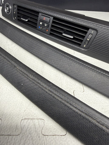 08-13 BMW E92 E93 M3 Interior Trim Set Carbon Leather OEM Genuine