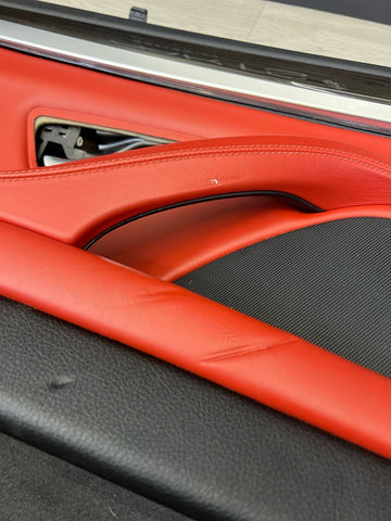 11-16 BMW F10 M5 SEDAN REAR LEFT DRIVER SAKHIR ORANGE DOOR CARD PANEL