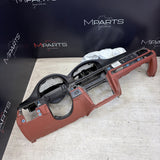 08-13 BMW E90 E92 E93 M3 Extended Fox Red Leather Dashboard *Notes*