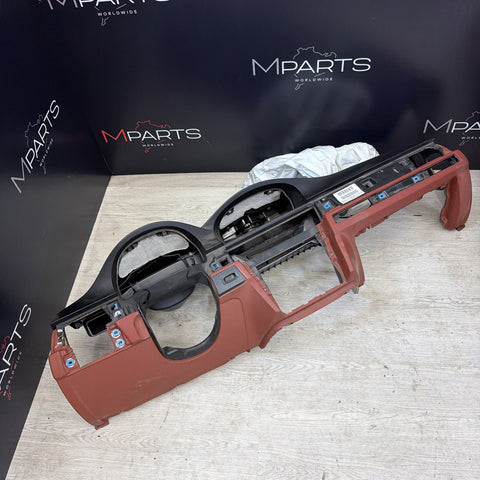 08-13 BMW E90 E92 E93 M3 Extended Fox Red Leather Dashboard *Notes*