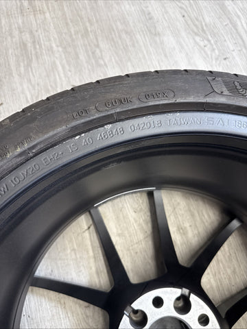 OEM BMW 15-20 F80 F82 F83 M3 M4 CS Wheel Rim 20x10 Rear Orbit Grey + Michelin 4S