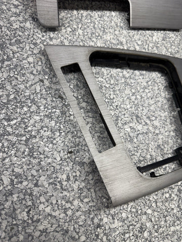 01-06 BMW E46 M3 Convertible Interior Armrests Trim Set Brushed Aluminum *1 Tab