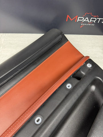 08-13 BMW E92 M3 Original Fox Red Interior Front Right Passenger Door Card Panel