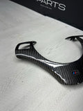 08-13 BMW E90 E92 E93 M3 Lower Steering Wheel Trim Cover Plate Carbon Fiber