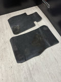 16-20 BMW F87 M2 Front Black White Stitching Floor Mat Set OEM
