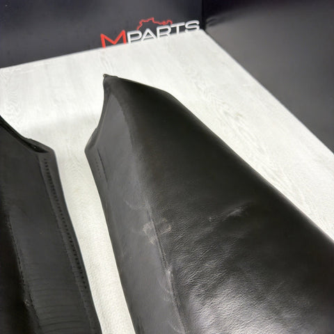 01-06 BMW E46 M3 Coupe Rear Seat Backrest Side Bolster Pair Black Napa OEM *Rip*