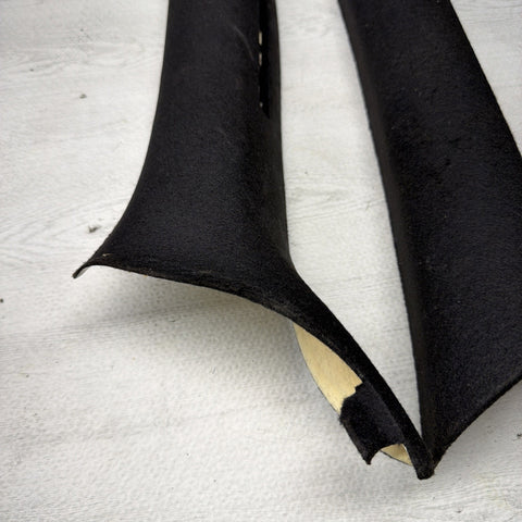 2001-2006 BMW E46 M3 Coupe Front A Pillars Trims Cover Black OEM *Peeling*
