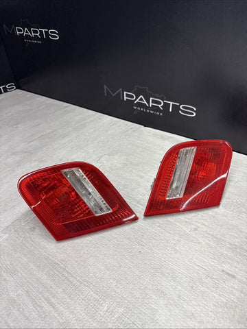 03-06 BMW E46 325 330 M3 Trunk Mounted Inner Tail lights Pair 6920705 6920706