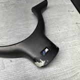 OEM 01-06 BMW E46 M3 Lower Steering Wheel Trim Cover Plate Titan Shadow Grey