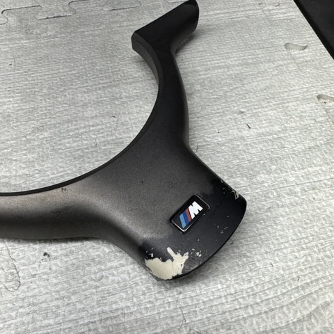OEM 01-06 BMW E46 M3 Lower Steering Wheel Trim Cover Plate Titan Shadow Grey