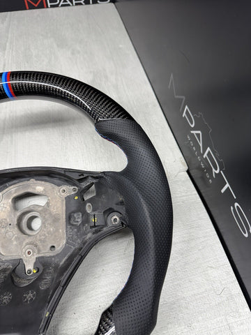08-13 BMW E90 E92 E93 M3 OHC Carbon fiber Steering Wheel Tri Stitched DCT