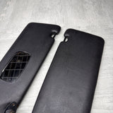 1984-1993 BMW E30 3-Series Factory Sun Visor Pair Anthracite Vinyl OEM *Notes*