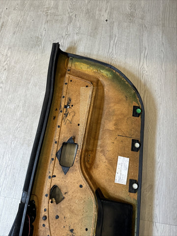 96-02 BMW Z3M Front Left Driver Door Card Panel Cover Trim Leather Black *Crack*