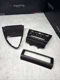 06-07 OEM BMW E63 E64 M6 Front Dash Center Console Carbon Trim 3pc Set