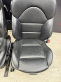 BMW E46 M3 Coupe Front Sport Seats Pair Black Napa Leather 2001-2006 OEM