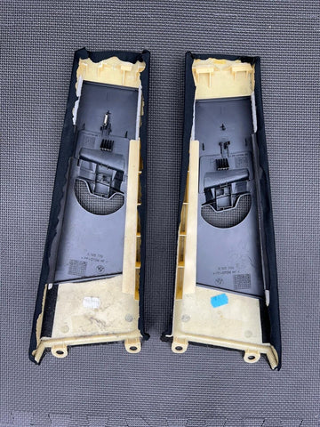 01-06 BMW E46 M3 Coupe B Pillars Black OEM Pair *Fabric Peeled*