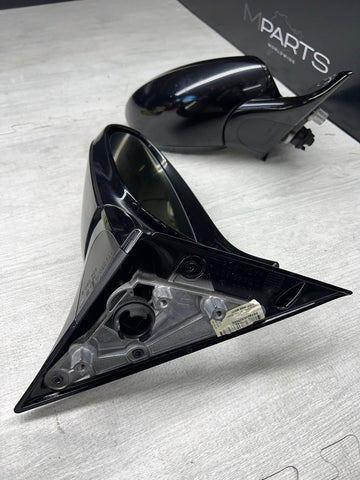 08-13 BMW E92 E93 M3 Folding Mirrors Gloss Black Trims + Glass / Black Covers
