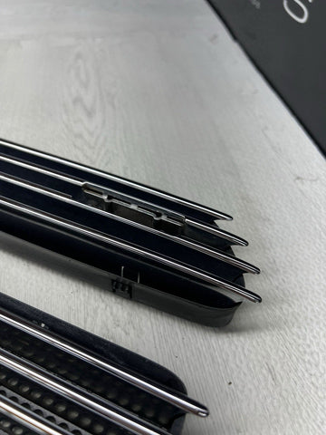 01-06 BMW E46 M3 Fender Vent Grilles Grills Trims Chrome OEM No Emblems