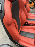 BMW 21-23 G82 M4 Coupe OEM Complete Front Rear Seats Fiona Red Leather Panels