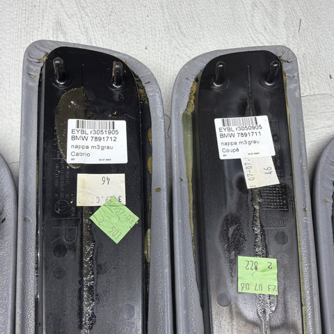 01-06 BMW OEM E46 M3 Coupe Trim Armrest Pads Set Gray Grey 8238622 *Notes*