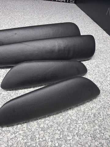 01-06 BMW E46 M3 Convertible Door Upper Arm Rest Armrest Pads Black *1 Rear Tab