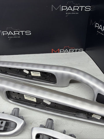 01-06 BMW E46 3 Series M3 Coupe Interior Armrests Trim Set Aluminum *Tab