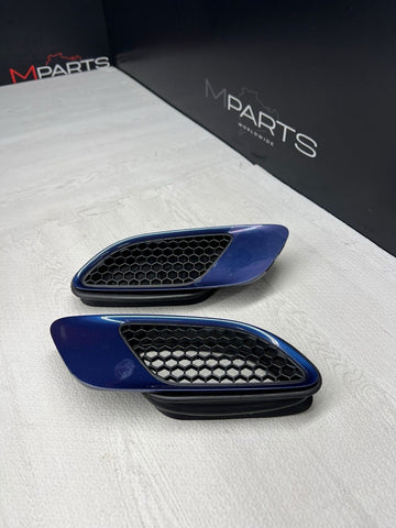 08-13 BMW E90 E92 E93 M3 Hood Scoops Space Blue Pair 8042978