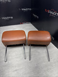 2001-2006 BMW E46 M3 Convertible Cinnamon Rear Headrests Head Rests Pair OEM