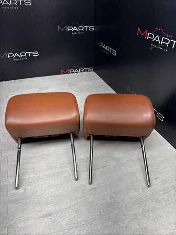 2001-2006 BMW E46 M3 Convertible Cinnamon Rear Headrests Head Rests Pair OEM