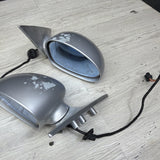 01-06 BMW E46 M3 Side View Door Mirrors Pair Titanium Silver *Notes*