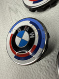 21-26 BMW G80 G82 G83 G87 M2 M3 50TH ANNIVERSARY WHEEL CENTER CAPS OEM 6850834